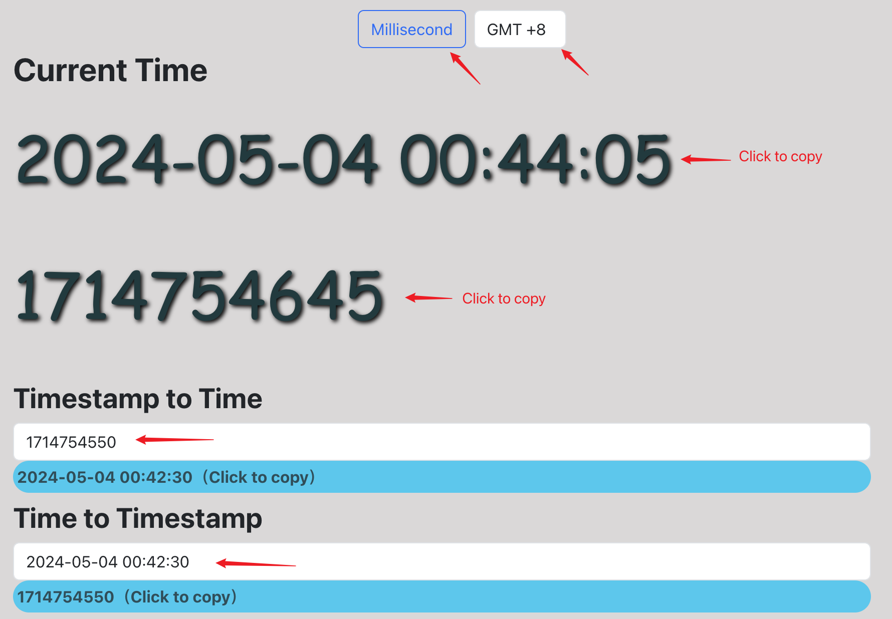 Unix Timestamp Converter USESTOOl